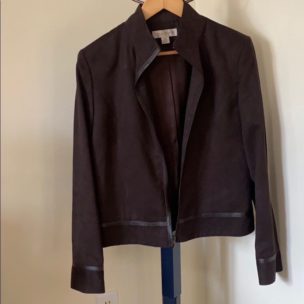 Brown Casual Corner Suit Jacket